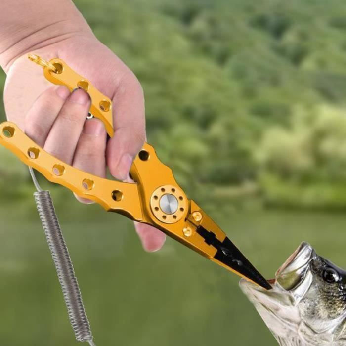 Pince De Pêche Aluminium PRO SHINA – Coupe Ligne Tresse – Anneau Fendu, Détachant