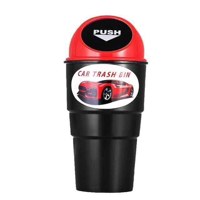 Mini Poubelle Voiture YIOVVOM - Pour Porte-Gobelet - Noire - Idéale Bureau Ou Maison