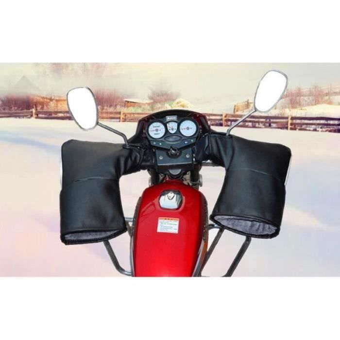 Gants De Guidon Moto Hiver - étanches, Doublure Polaire, Protection Vent Et Froid Pour Moto, Vélo