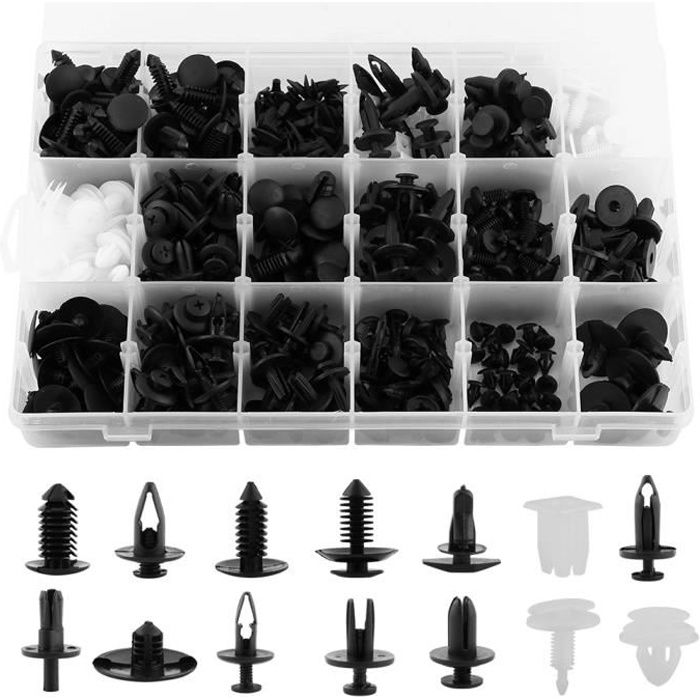415pcs 18 Rivet Agrafe Clips De Fixation Carrosserie Pare Choc
