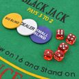 Jeu de Poker-Blackjack mixte avec 600 jetons Laser Aluminium HB055-1