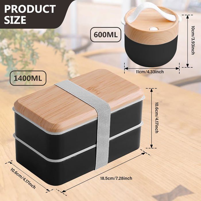 Bento Lunch Box Boîte 1400ml Bol Soupe 600ml - Kit Repas Isotherme Adulte Enfant École Bureau Lunch Box Compartiments Adulte Enfant Bento Lunch Box Boîte 1400ml Bol Soupe 600ml - Kit Repas Isotherme Adulte Enfant École Bureau Lunch Box Compartiments Adulte Enfant