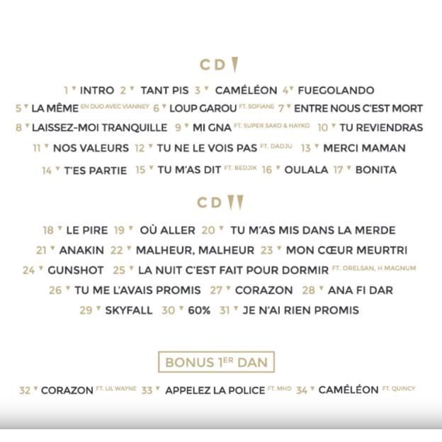 Ceinture noire tracklist hot sale