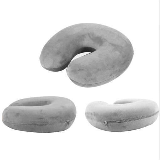 Oreiller De Voyage En Mousse à Mémoire De Forme Appui-tête En Forme De U Rose 86046836