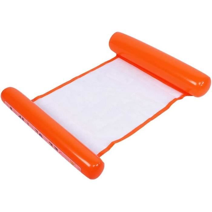 Orange Été PVC Flottant Eau Hamac Flotteur Chaise Longue Gonflable Lit Flottant Plage Piscine