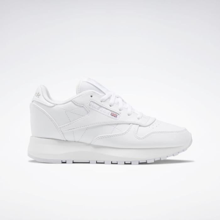 Baskets Reebok Classic SP Vegan Blanc Femme gx8691 42 Cuir Lacets Plat Blanc Cdiscount Chaussures