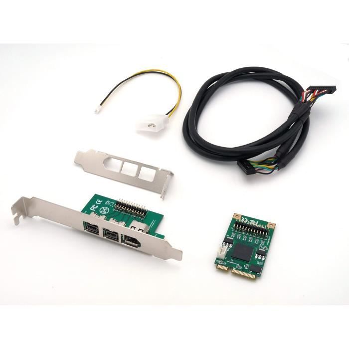 Carte Controleur Mini Pci Express Firewire 800 Et 400-1 Port Ieee1394A ...