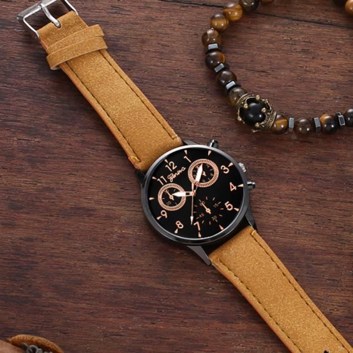 Coffret Montre Ed Hardy Homme - Cadran Tête De Tigre Marron - Neuf Avec étiquettes