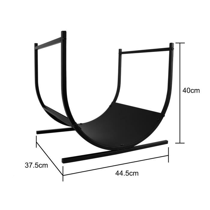 Grille à Bois Cheminée 42 Cm – Support En Acier Revêtu, Résistance 800°C, Capacité 50 Kg Pour Intérieur/Extérieur - 2
