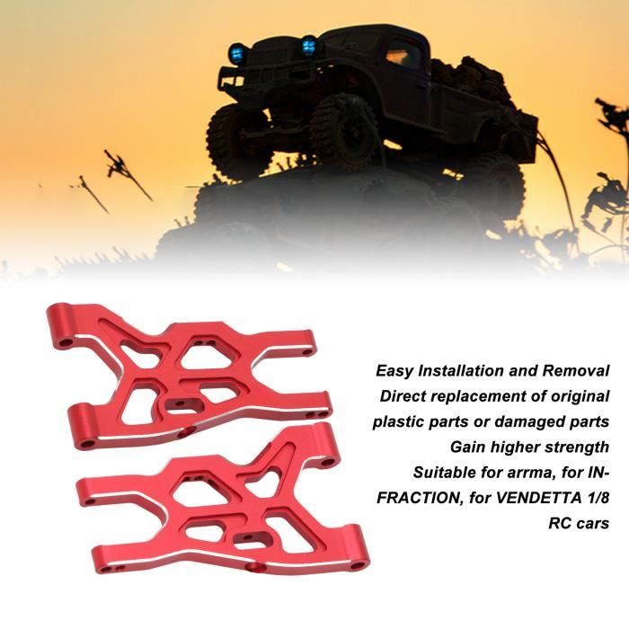 Bras De Suspension Avant RC – Paire En Plastique – Compatible Wltoys 104001 1/10