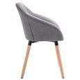 HMF© Chaise de cuisine - Chaise de salle à manger - Chaises de Salon Décor - Gris clair Tissu 63644-2
