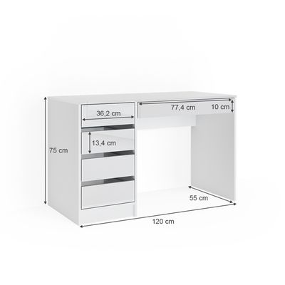 Meuble Coiffeuse Avec Miroir LED et tabouret ,Table de Maquillage