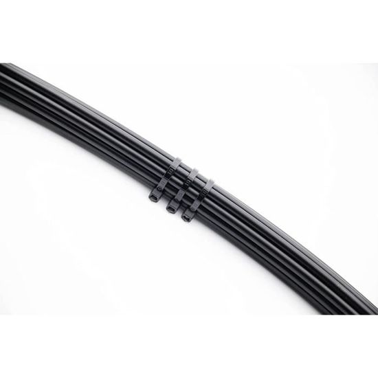 Colliers de serrage manuel noirs en plastique pour câble électrique