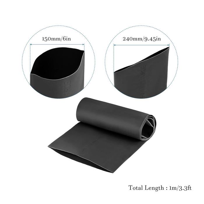 Wind-530Pcs 2: 1 manchons de tube rétractable câble thermorétractable de gainage tubulaire sans