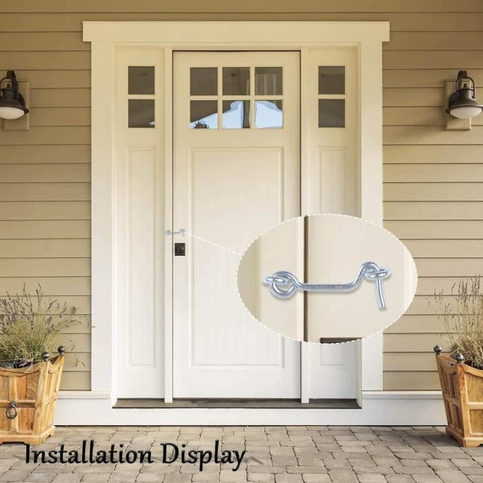 Crochets De Fenêtre,Crochet Fermeture Porte,Serrure À Crochet De Porte,Cabine De Crochet,Serrure