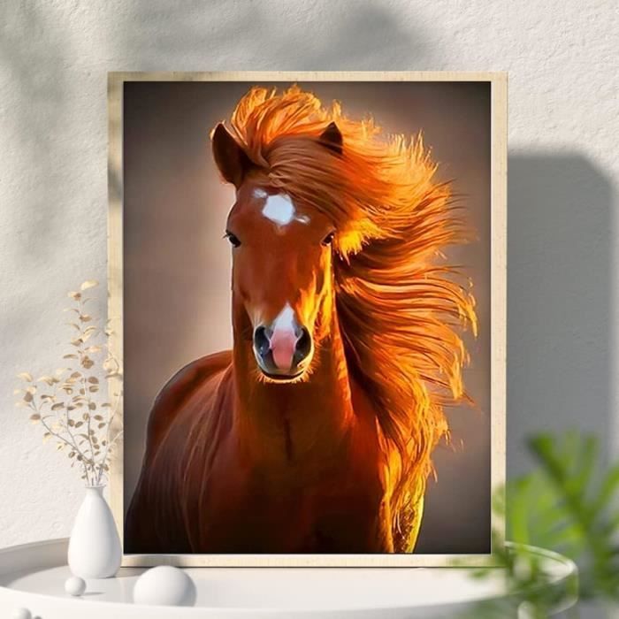 Tableau Diamant Carré Éléphant 40x50 Cm - Paysage Jungle Coucher De Soleil - Loisir Créatif Adulte - Kit Complet