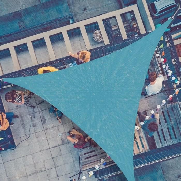 5x5x5m Voile d'ombrage Triangulaire en Polyéthylène,Protection des
