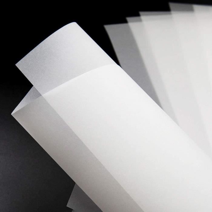 FEPITO 100 Feuilles de Papier vélin 8,5 x 11 Pouces Papier calque