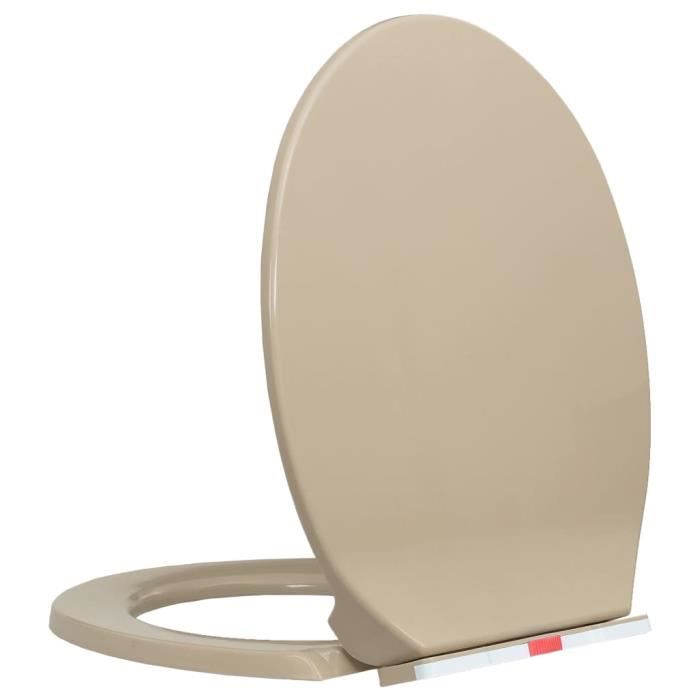 Chic Abattant WC a fermeture en douceur Moderne Decor Siege de Toilette Haute de Qualite Cuvette WC Beige Ovale 6335 Cdiscount Bricolage