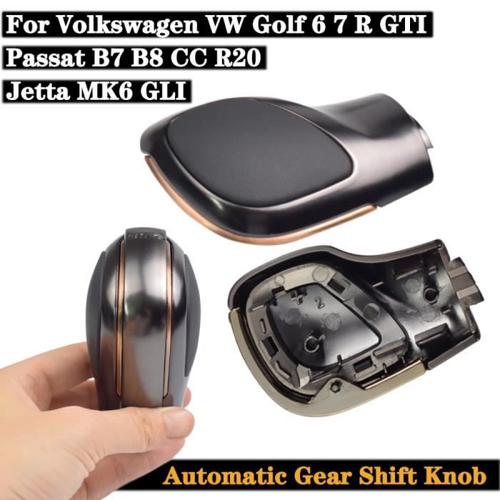 Acheter Nouveau Style de voiture noir avec trou en cuir pommeau de levier  de vitesse couvercle latéral pour VW Golf 6 7 R GTI Passat B7 B8 CC R20  Jetta MK6