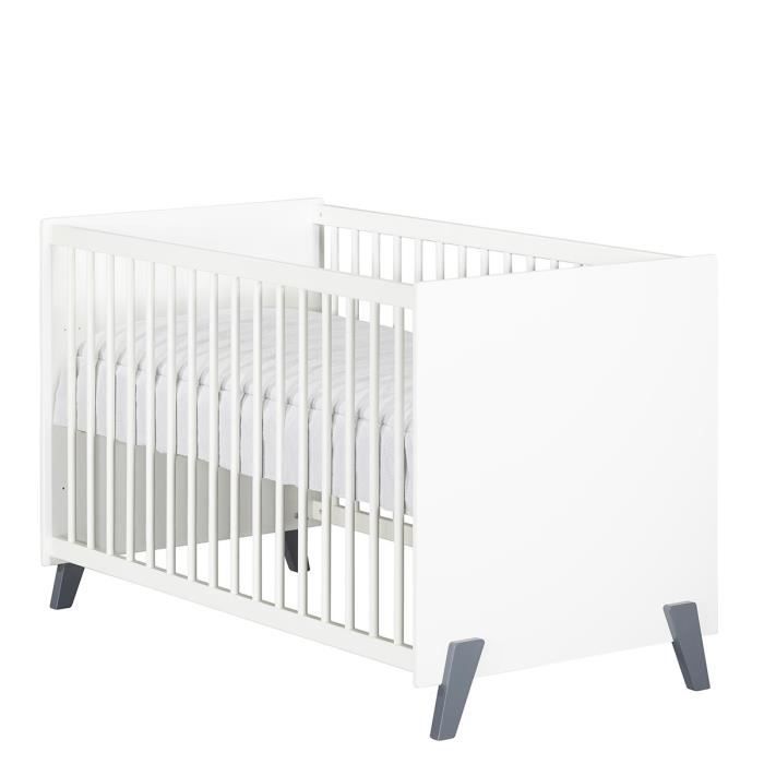 Lit bébé 120 x 60 en bois blanc Cdiscount Puériculture Eveil bébé