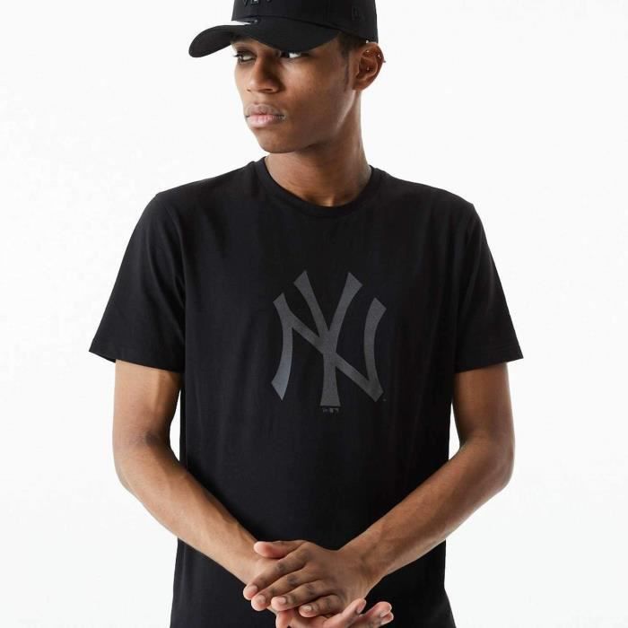 New Era Homme New York Yankees R fl chissant Noir T Shirt Noir M