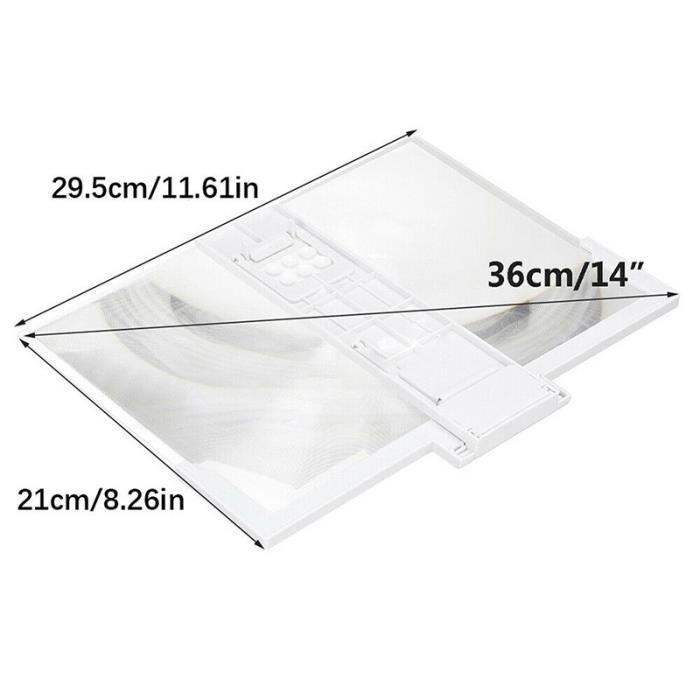 Ayeelamb Agrandisseur D’Écran Téléphone 14 Pouces – Loupe 3D HD Pour Smartphone – Idéal Films Vidéos – Réduit Fatigue Oculaire – Pliable Noir