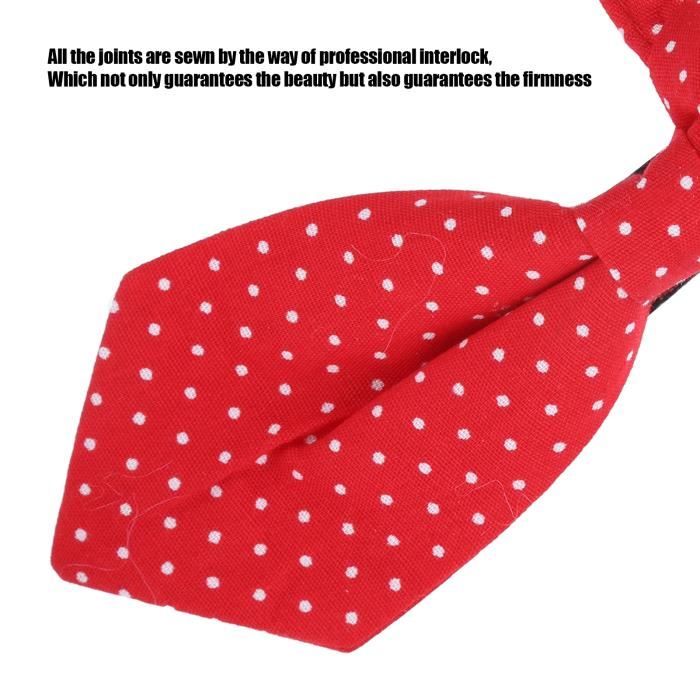 Cravate pour Chien Rouge à pois blanc 