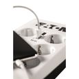 Multiprise/Parafoudre - EATON Protection Box 6 Tel@ USB FR - PB6TUF - 6 prises FR + 1 prise tel/RJ + 2 ports USB - Blanc & Noir-3