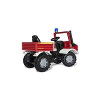ROLLY TOYS RollyUnimog Fire Edition 2020 - Véhicule à Pédale Rouge - Siège Réglable - Pneus Silencieux - RollyFlashlight Incluse - Dès 3 Ans