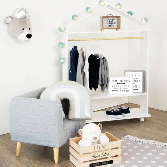 Atmosphera Penderie A Roulettes Swaggy Pour Chambre D Enfant