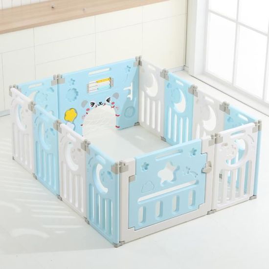 Parc Bébé Barrière Sécurité Plastique Enfant Protection Porte Espace Jeu Chambre