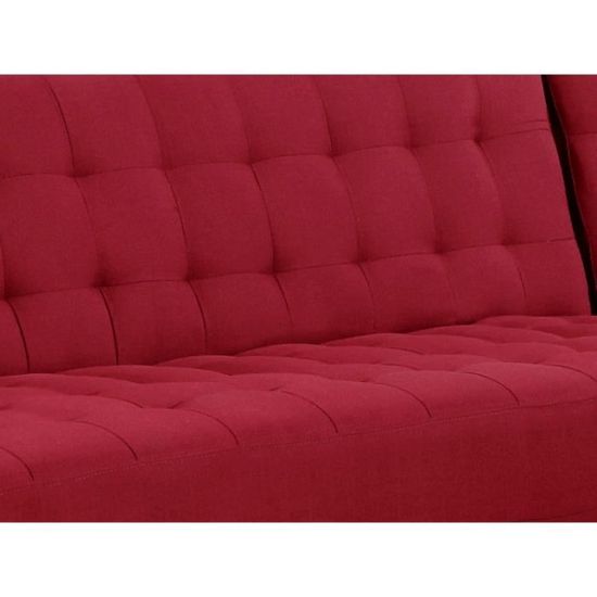 Canape D Angle Convertible Et Reversible En Tissu Willis Rouge