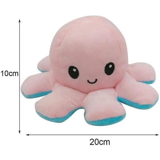 Pieuvre En Peluche Poulpe Poupee Bebe Jouet Double Face Flip Mignon Poulpe Vie Marine Poupee Cadeau Creatif Orange Et Jaune Cdiscount Jeux Jouets