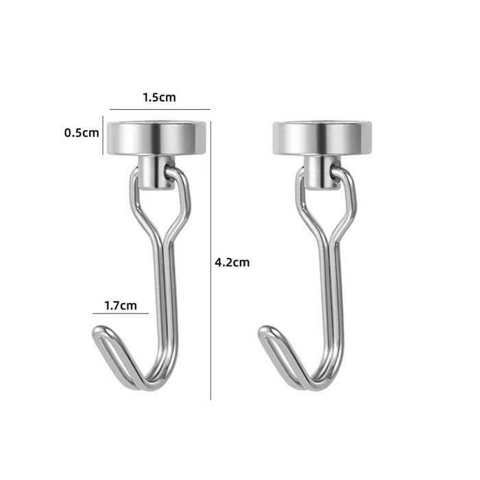 Ymswjgj Lot de 2 crochets rotatifs en acier inoxydable pour sèche- chaussettes - Organiseur peu encombrant - Cintres à pantalons coupe-vent - Cintres multi-pantalons - Séchoir à chaussettes
