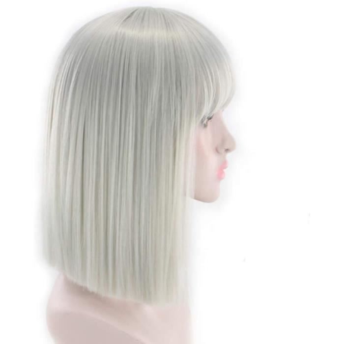 Femme Perruques Cosplay Manga Cheveux Naturels Pour Black Court