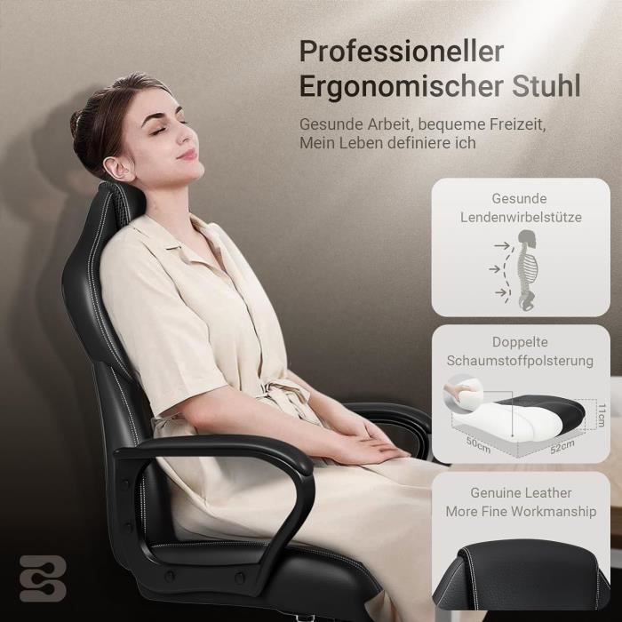 BASETBL Chaise Bureau, Fauteuil Bureau Ergonomique, Chaise Gaming Hauteur Réglable et Dossier Inclinable, Fauteuil Gamer avec Appui-Tête et Support Lombaire (Bleu et Noir BASETBL Chaise Bureau, Fauteuil Bureau Ergonomique, Chaise Gaming Hauteur Réglable et Dossier Inclinable, Fauteuil Gamer avec Appui-Tête et Support Lombaire (Bleu et Noir