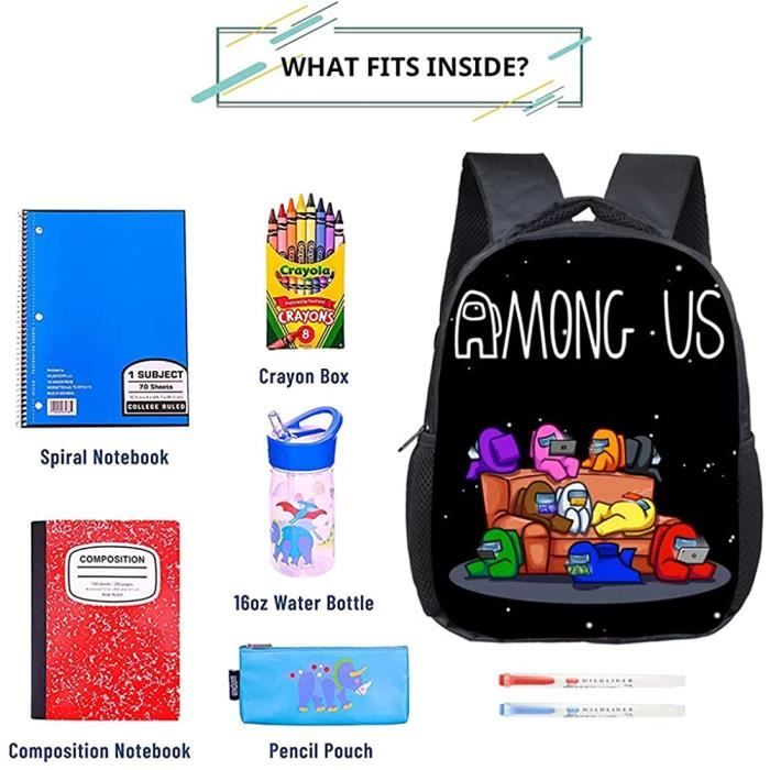 Cartable Among us Jeu Chaud Sac agrave Dos Imprimeacute Cartable