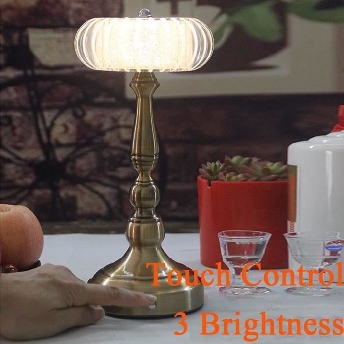 Lampe De Table Sans Fil Rechargeable Usb Dimmable Lampe De Table  Rechargeable Extérieure Led,Lampe De Chevet Sans Fil Avec P[u1050] -  Cdiscount Maison