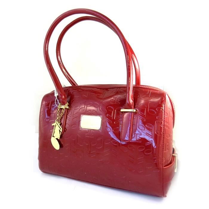 Sac à Main Vintage Jacques Esterel En Cuir Rouge - Bandoulière Ou Porté Main - Occasion