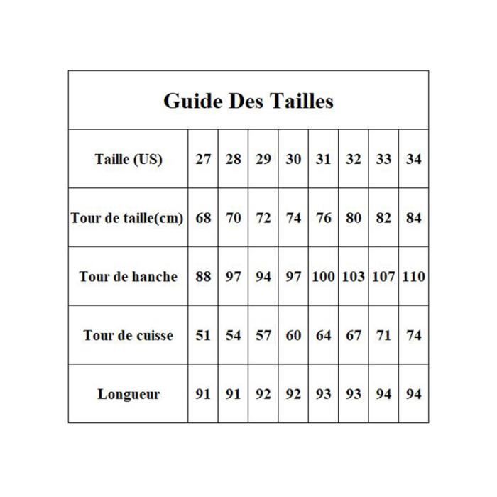 Femme Taille Jean Americaine Homme Pantalon Jeans Taille 30 Jeans