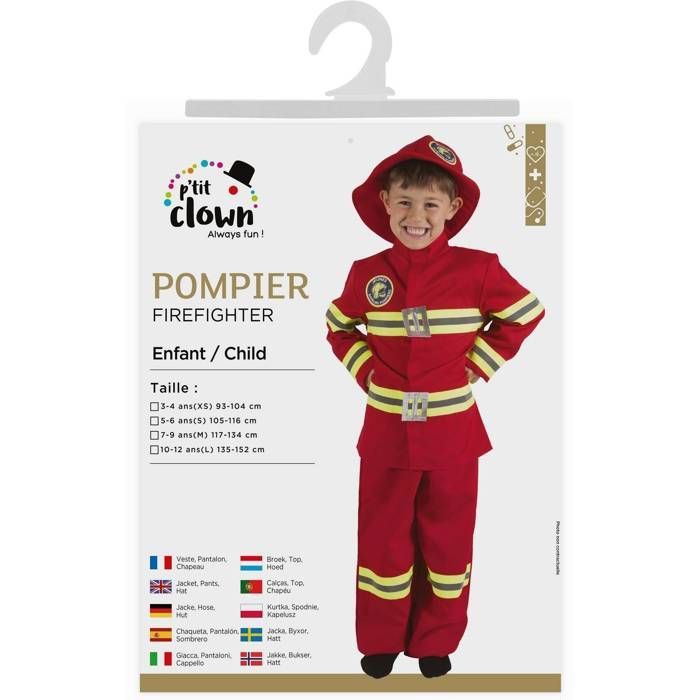 Déguisement uniforme des pompiers pour enfants