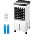 ®RisingFF Climatiseur portable avec réservoir d'eau de 10 L, 3 vitesses, adapté à une utilisation intérieure ou extérieure