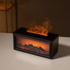 KENETUOS Diffuseurs d'huiles essentielles,Humidificateur D'Air, Flammes De Cheminée, 3 Minuteurs Avec Télécommande, Noir