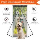 AISTUO AST Rideau de Porte magnétique/Moustiquaire porte Magnétique pour portes fenêtres Anti Moustiques Mouches Noir 210*90cm