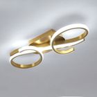 DELIPOP Plafonnier LED Lustre – Design Moderne Or – 36W 6500K – Luminaire de Plafond pour Salon, Chambre, Cuisine, Salle à Manger