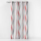 DOUCEUR D INTÉRIEUR Rideau tamisant à rayures ondulées Rouge 140x260 cm