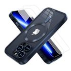 Coque - YAEFDD - iPhone 13 Pro Max - Protection militaire - Pas de jaunissement - Transparent bleu