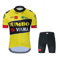ensemble maillot - M - JUMBO VISMA-Ensemble de maillot de cyclisme pour homme, vêtements de vélo de route, ch