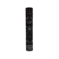 Totem Tiki en bois noir - Décoration extérieure - 100cm